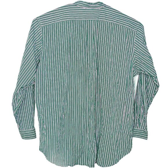 Ralph Lauren Mens 3XT Classic Fit Dress Shirt Green Stripe Button Down Collar - Picture 2 of 10